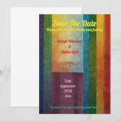 Rainbow Wedding Uitnodiging (Voorkant / Achterkant)