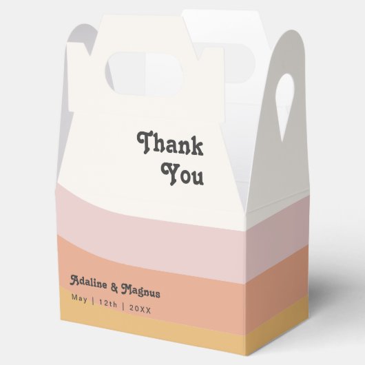 Rainbow Wedding van de Moderne Retro 70 Bedankdoosjes (Geopend)