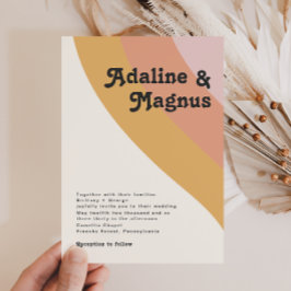Rainbow Wedding van de Moderne Retro 70 Kaart