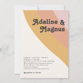 Rainbow Wedding van de Moderne Retro 70 Kaart (Voorkant)