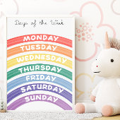 Rainbow Weekdays Educatief Poster