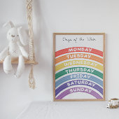 Rainbow Weekdays Educatief Poster