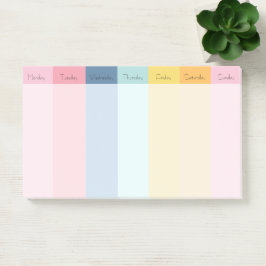 Rainbow Weekly Calendar Notities Post-it® Notes