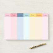 Rainbow Weekly Calendar Notities Post-it® Notes (Op bureau)