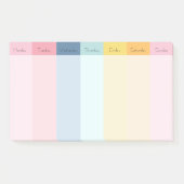 Rainbow Weekly Calendar Notities Post-it® Notes (Voorkant)