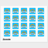 RAINBOW - Wees Positief Vierkante Sticker (Vel)