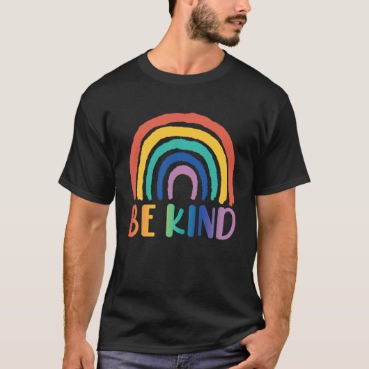 Rainbow Wees vriendelijk lief persoon achter mij d T-shirt (Voorkant)