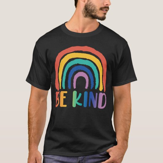 Rainbow Wees vriendelijk lief persoon achter mij d T-shirt (Voorkant)