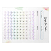 Rainbow Weight Loight Tracker Notitieblok (Voorkant)