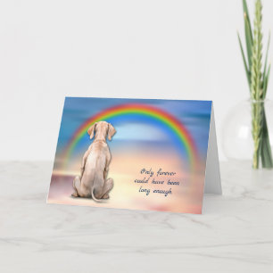 Rainbow Weimaraner Hond Verlies Sympathie Kaart