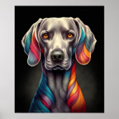 Rainbow Weimaraner Poster (Voorkant)