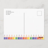 Rainbow Welkom terug op school Briefkaart (Achterkant)