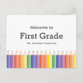 Rainbow Welkom terug op school Briefkaart (Voorkant)