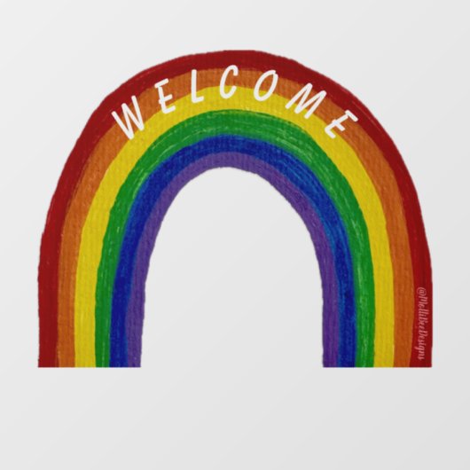Rainbow Welkomstbord Raamsticker (Vel)