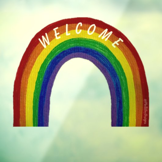 Rainbow Welkomstbord Raamsticker (Vel 3)