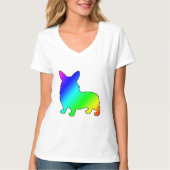 Rainbow Welsh Corgi T-shirt (Voorkant)