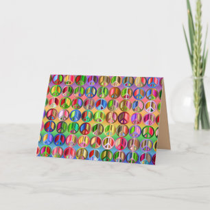 Rainbow-wenskaart voor vredessignatie kaart