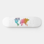Rainbow Wereldkaart Skateboard - Kleurrijke Reizen (Horizontaal)