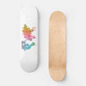 Rainbow Wereldkaart Skateboard - Kleurrijke Reizen (Voorkant)