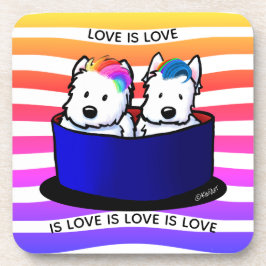 Rainbow Westies Hard plastic onderzetter