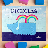 Rainbow Whale, gepersonaliseerd Legpuzzel