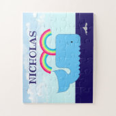 Rainbow Whale, gepersonaliseerd Legpuzzel (Verticaal)