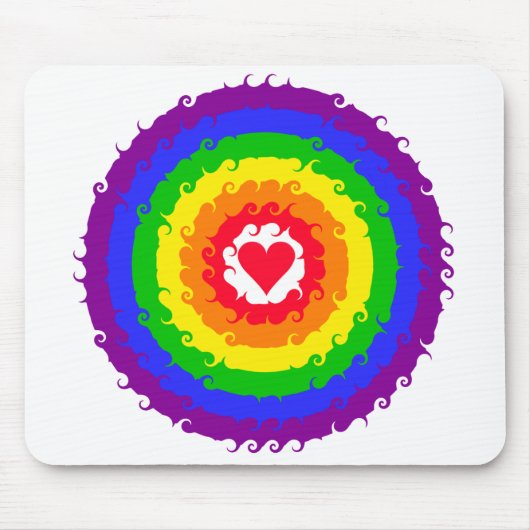 Rainbow Wheel mousepad Muismat (Voorkant)