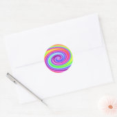 Rainbow Whirl Ronde Sticker (Envelop)