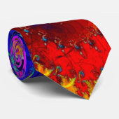 Rainbow Whirl Whimsical Fractal Art Stropdas (Opgerold)