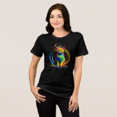 Rainbow Whiskers Een veelkleurige kat droom Tri-Blend Shirt (Voorkant volledig)