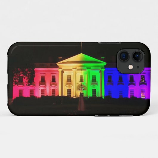 Rainbow White House Case-Mate iPhone Case (Achterkant (horizontaal))
