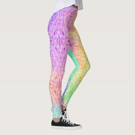 Rainbow & White Medallion Leggings (Rechts)