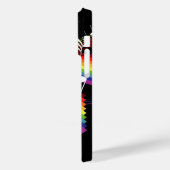 Rainbow White-Muzieknoten op zwart Case-Mate iPhone Case (Achterkant / Links)