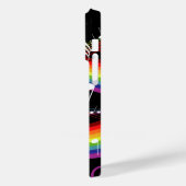 Rainbow White-Muzieknoten op zwart Case-Mate iPhone Case (Achterkant / Links)