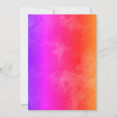 Rainbow Whole Srooked Marble Wedding Kaart (Achterkant)