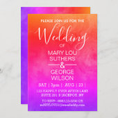 Rainbow Whole Srooked Marble Wedding Kaart (Voorkant / Achterkant)