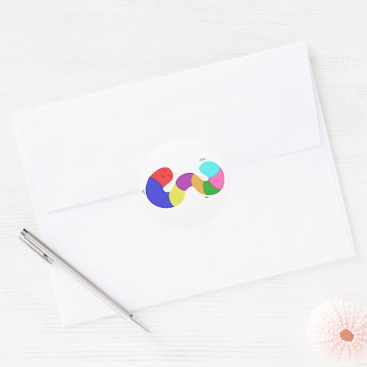 Rainbow Wiggle Worm Stickers (Envelop)