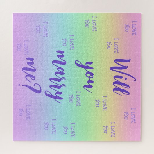 Rainbow wil je me voorstellen doen Jigzaag Puzzle Legpuzzel (Horizontaal)