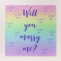 Rainbow wil je me voorstellen doen Jigzaag Puzzle