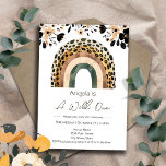 Rainbow Wild One Boho Floral Kids Verjaardag Kaart<br><div class="desc">Leuke boho tribal dierenprint regenboog thema kinder partij. Beschikbaar als digitale download afdrukbaar. Geweldig voor elk seizoen. Laten we iets leuks voor je kleintje bouwen op hun verjaardag! Aangepaste,  gepersonaliseerde,  bewerkbare download,  waterverf,  terracotta,  tan,  crème,  bruine genderneutrale kleuren. grillige illustratie</div>