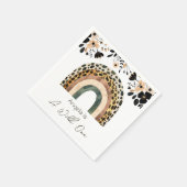 Rainbow Wild One Boho Floral Kids Verjaardag Servet (Hoek)