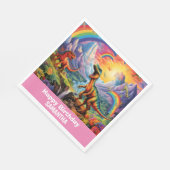 Rainbow Wild One dinosaurussen verjaardagsthema Ro Servet (Hoek)