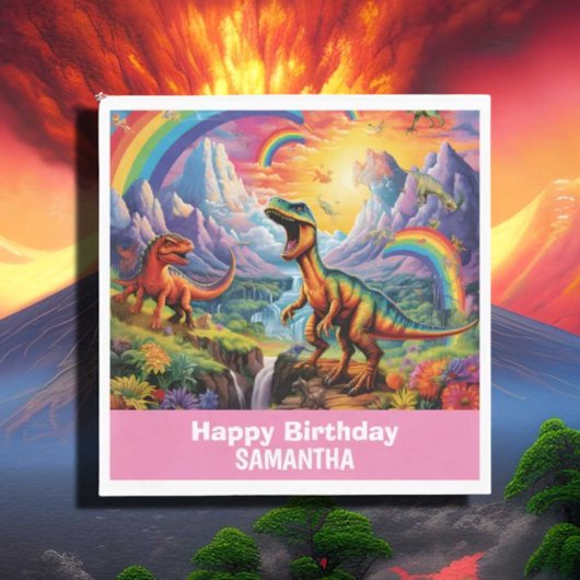 Rainbow Wild One dinosaurussen verjaardagsthema Ro Servet