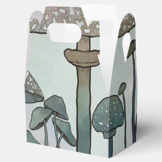 Rainbow Wilde paddenstoelen Bedankdoosjes (Geopend)