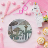 Rainbow Wilde paddenstoelen Papieren Bordje (Feest)
