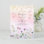 Rainbow Wildflower Boho 1e verjaardag Kaart (Staand voorkant)