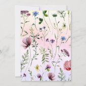 Rainbow Wildflower Boho 1e verjaardag Kaart (Achterkant)