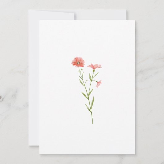 Rainbow Wildflower Meadow Baptisme Kaart (Achterkant)