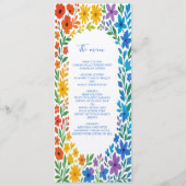 Rainbow Wildflower Rustic Floral Wedding menu (Voorkant)