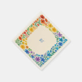 Rainbow Wildflower Rustieke Bloemen Huwelijk Servet (Hoek)
